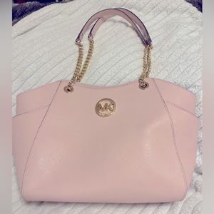 Pink Michael Kors Bag with Gold Chain